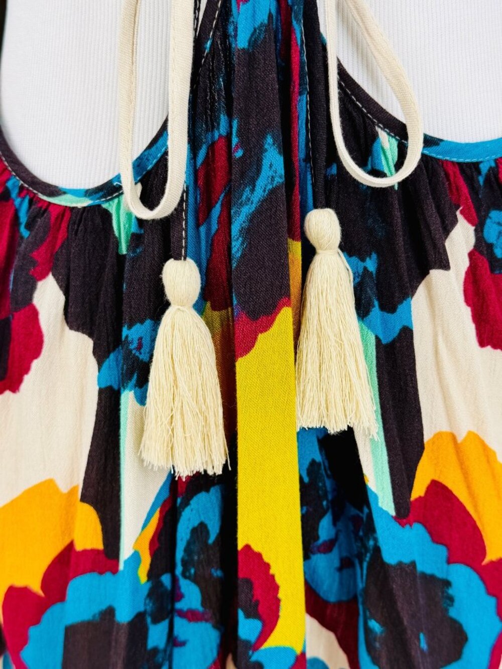 NWT Free People Floral Print Ruffle Mini Slip Dress | Grunge Fairycore Boho Twee - Picture 8 of 16
